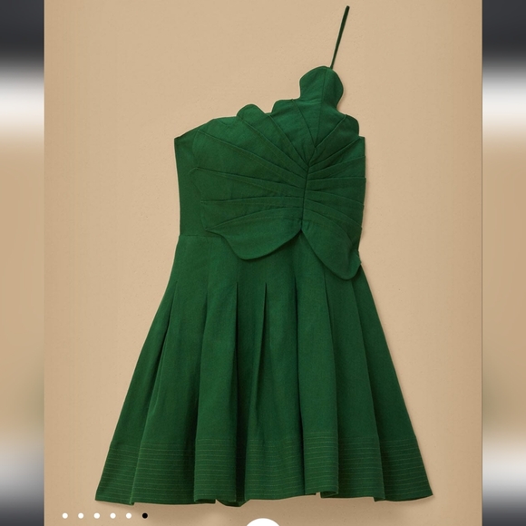 Farm Rio Green Leaf Lea Mini Dress - Picture 5 of 10